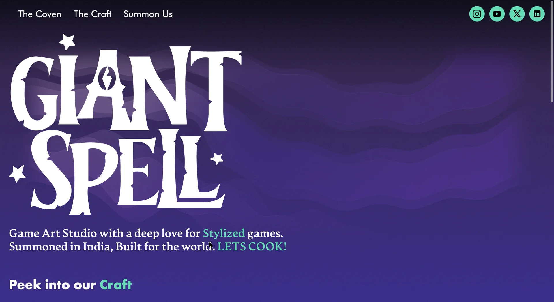 Giant Spell Studio website preview